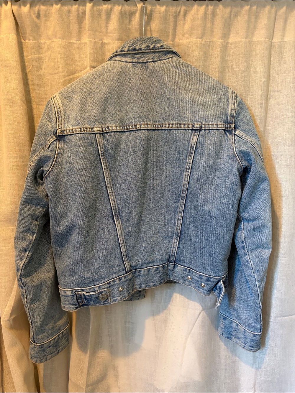 ZARA Light Wash Blue Denim Jacket - Picture 6 of 6